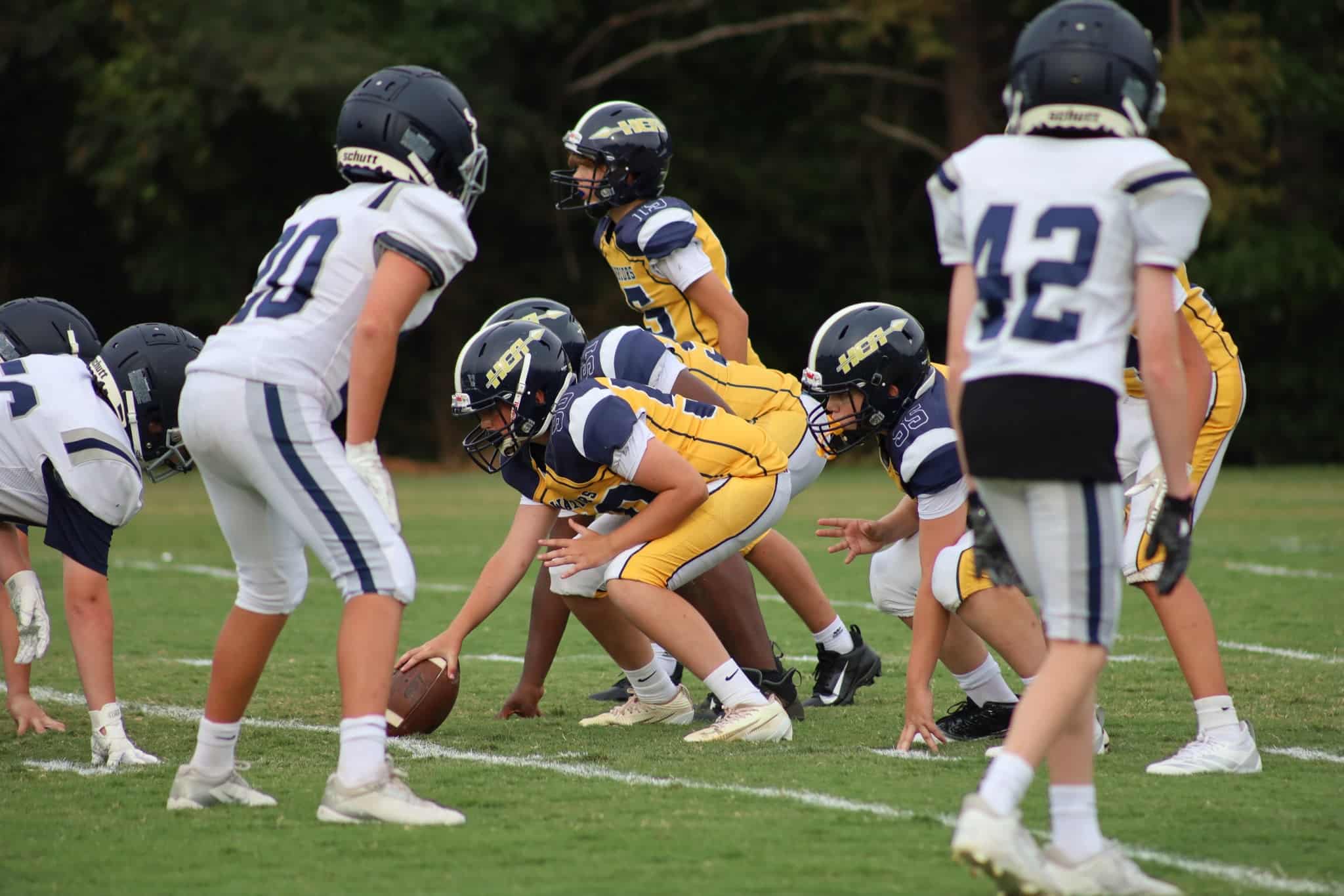 HCA middle school football players